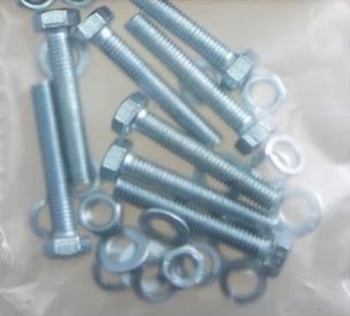 Болты оцинкованные Стройбат DIN 933 М 5х 50 с гайкой и шайбой (6шт)  картинка